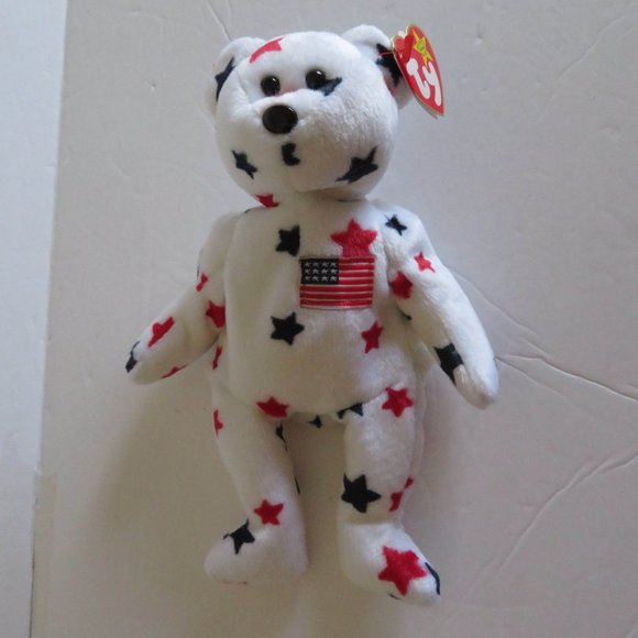 Retired Ty Beanie Baby Glory Teddy Bear, NWT - Picture 2 of 6